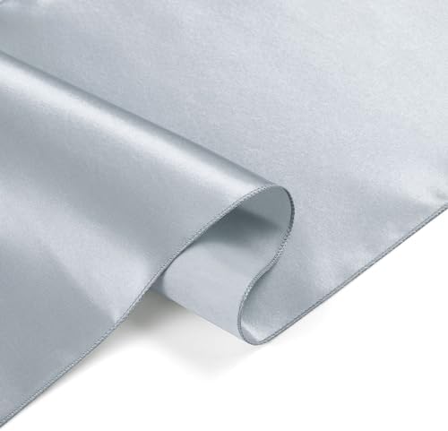 Silver Satin Table Runner, 12x108 Inches, 2 Pack - Image 6