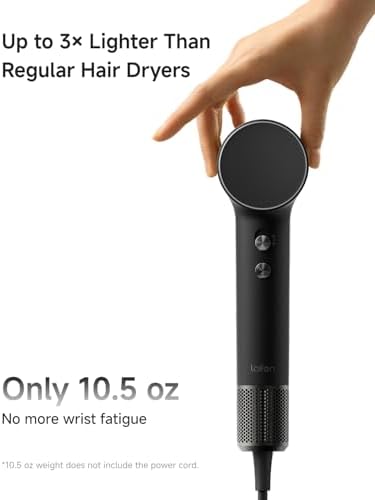 Laifen MINI Hair Dryer, Lightweight and Compact High Speed 200M Ionic Blow Dryer with 110, 000 RPM Powerful Motor for Fast Drying, Low Noise, Hairdryer with Magnetic Nozzle, Child Mode, HD310 - Image 3