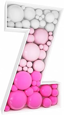 3FT DIY Mosaic Balloon Letter Z Frame, Fillable Party Backdrop Decor by JW+Passion+-+Premium+Quality%2C+Made+With+Passion