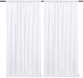 Party Backdrop Curtains 2 Panels 4ftx8ft White Sequin Photo Backdrop Glitter Fabric for Wedding Birthday Party Background Drapes Christmas Decorations by SoarDream