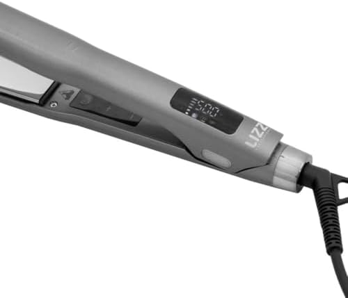 Lizz Professional Original Extreme Hair Straightener, Titanium Black Pro Plates, LCD Display, 500°F, Anti-Frizz, Dual Voltage - Image 2