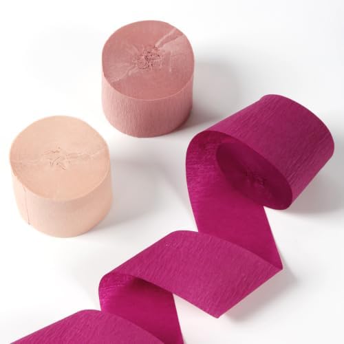 Blush-Pink Burgundy Birthday Party-Decorations Streamers - Panduola - Image 5