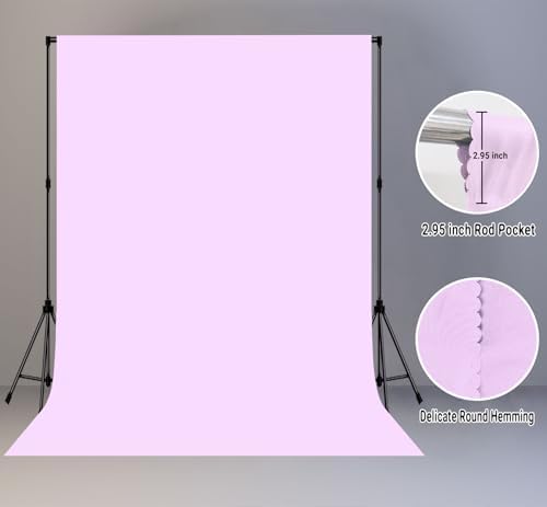 Light Purple Photography Backdrop for Photoshoot, Fabric 5x7ft - Image 2