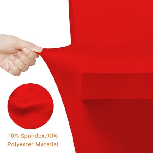 Eurmax USA 2-Pack Rectangular Fitted Spandex Table Covers 8ft Tablecloth Wedding Event Patio Table Decorations Stretch Table Cover for 8ft Folding Table (Red) - Image 5