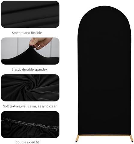 Set of 3 Wedding Arch Cover Stretchy Spandex Fabric Backdrop for Arch Stand - Image 5