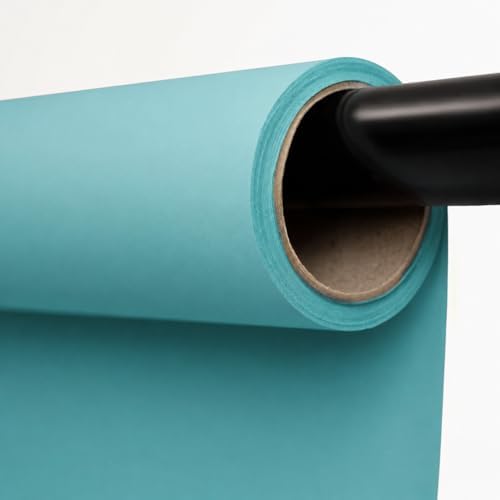 Kate Seamless Paper Backdrop for Photography Solid Blue Backdrop Paper (53''x16.4' Lite Blue) by KateBackdropforPhotography
