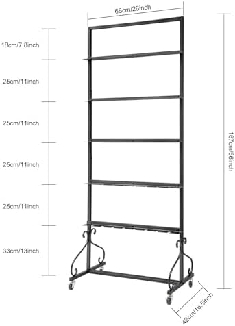 Champagne Tower Stand, 5-Tier Metal Champagne Flutes Display Stand Champagne Wall Holder for Party Champagne Rack Shelf Wine Glass Rack Hold 40 Glasses with Swivel Casters (Black) - Image 2