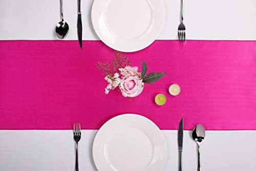 5-Pack Satin Table Runner Fuchsia 12 x 108 inches Long, Table Runners for Wedding, Birthday Parties, Banquets Decorations（5 Pack, 12x108 Inch, Fuchsia） - Image 2