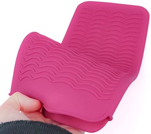 Silicone Heat Resistant Mat Pouch for Hair Straightener,Curling Iron, Pink - Image 5