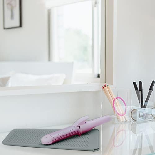 Silicone Heat Resistant Mat Pouch for Hair Straightener,Curling Iron, Grey - Image 6