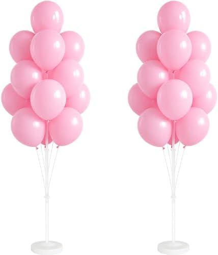 Pastel Balloon Column Kit with Base and Pole for DIY Decor by IMISNO