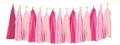 ZOOYOO Tassel Garland Tissue Paper Tassel Banner Table Decor,DIY Kits for Girls Women Birthday,Wedding,Bridal Shower,Bachelorette,Anniversary,Pack of 15(Hot-Pink,Light-Pink) by ZOOYOO