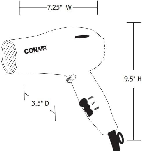 Hairdryer,Handheld,Black,1875 Watts - Image 3