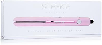 Sleek'e Professional Titanium Hair Straightener/Flat Iron for All Hair Types - 1-Inch Floating Plates with Negative Ion Booster for Shinier Hair (Pink) - Image 5