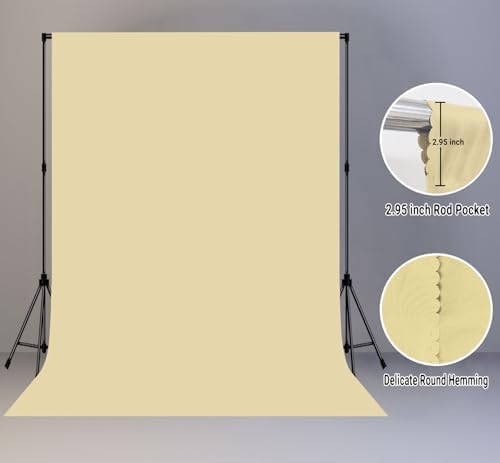 Tan Photography Backdrop for Photoshoot, Fabric 6x9ft - Image 2