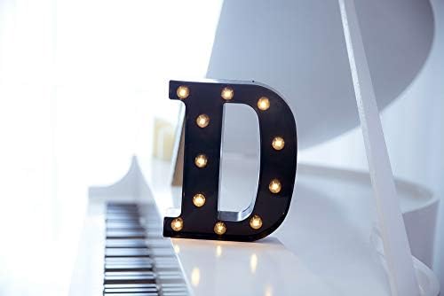 Foaky Black LED Marquee Number Lights Sign Light Up Marquee Number Lights Sign for Night Light Wedding Birthday Party Battery Powered Christmas Lamp Home Bar Decoration - Image 2
