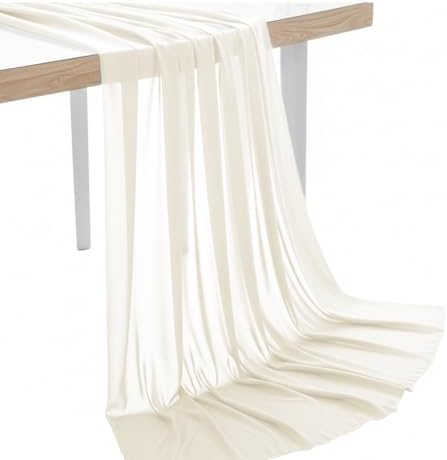 45 Yard Chiffon Fabrics, 44" Wide, Lightweight, Sheer – Ivory by MDS