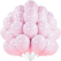 PartyWoo Pearl Pink Balloons 50pcs Light Pastel Baby Pale Pink Color by PartyWoo