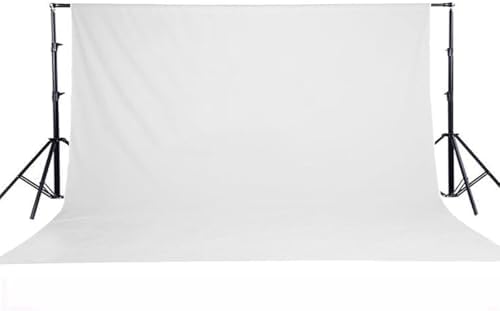 Solid Photography Backdrop Background Chromakey Muslin Portrait Background Screen for Photo Video Studio… (White, 10x7ft) by HMTFOTO