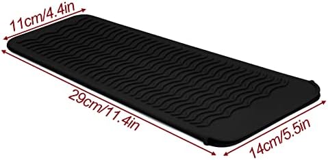 Silicone Heat Resistant Mat Pouch for Hair Straightener,Curling Iron, Black - Image 3