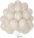 PartyWoo Pearl White Sand Balloons 50pcs White Beige Cream Ivory 12 Inch by PartyWoo