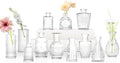 Bud Vases Set of 12,Glass Bud Vases in Bulk,Small Flower Vases for Centerpieces,Mini Vintage Vase for Wedding, Home Table Decor,Christmas,Party Decoration,Clear by Paudao