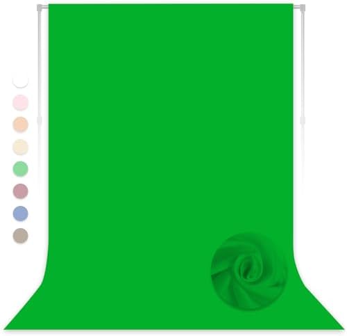 Green Screen Photography Backdrop for Photoshoot, Fabric, 10x10 FT by LYLYCTY