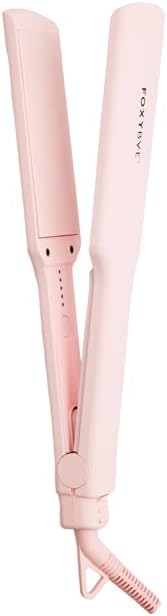 FoxyBae Sleek & Slay 1.75" Wide Plate Ceramic Flat Iron - Blush - Hair Straightener - Portable Professional Hot Tools - Healthy Hair Guaranteed - Dual Voltage - [146W] - Image 2