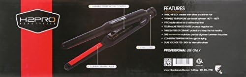 H2Pro Vivace Professional Variable Temperature Ceramic Styling Flat Iron, 4/10 Inch, 2 Pounds - Image 5