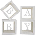 Baby Boxes with Letters for Baby Shower,Baby Shower Gender Reveal Decor by QPEY