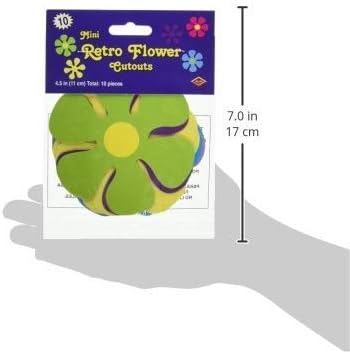 Beistle Mini Retro Flower Cutouts - Image 6