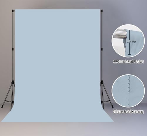 Dusty Blue Photography Backdrop for Photoshoot, Fabric 10x20ft - Image 5