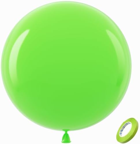 Bezente Lime Green Giant Latex Round Balloons 36 Inch 8 Pack by Bezente