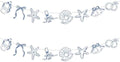 Oudain 2 Pack Seashells and Wedding Bells Garland Last Toast Coast Banner by Oudain