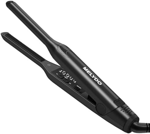 Pencil Flat Iron, 3/10" Small Flat Irons for Short Hair, Mini Hair Straightener with Adjustable Temperature for Edges Pixie Cut and Bangs, Tiny Hair Straightener, Auto Shut Off by MELYDO