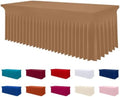 Smiry Spandex Elastic Fitted Table Cloth Skirt for 4FT Rectangle Table by Smiry