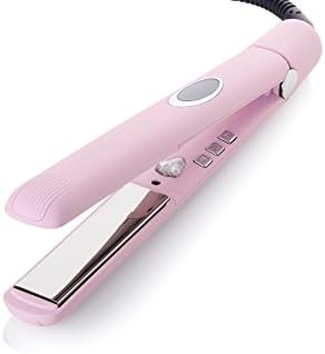 Sleek'e Professional Titanium Hair Straightener/Flat Iron for All Hair Types - 1-Inch Floating Plates with Negative Ion Booster for Shinier Hair (Pink) by SleekeHair