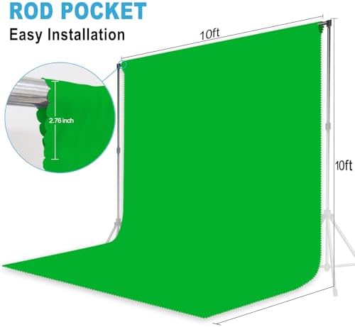 Green Screen Photography Backdrop for Photoshoot, Fabric, 10x10 FT - Image 2