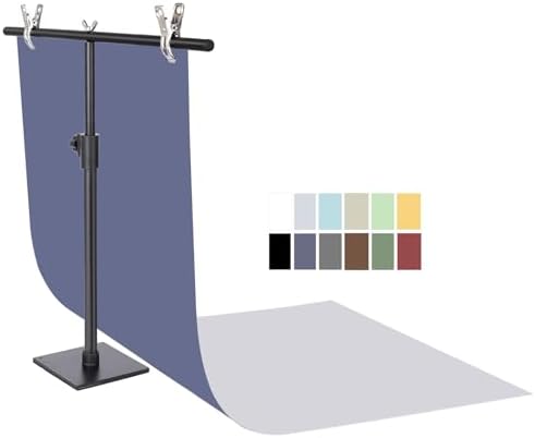 Yoocheese Photo Backdrop for Product Photography, 22x34 in Small Product Background with Tabletop T-Shape Stand, 6Pcs/12 Colors for Flat Lay, Food, Jewelry, Cosmetics Photography by Yoocheese