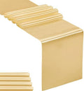 5-Pack Satin Table Runner Light Gold 12 x 108 inches Long, Table Runners for Wedding, Birthday Parties, Banquets Decorations（5 Pack, 12x108 Inch, Light Gold） by Hahuho