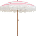 AMMSUN Boho Fringe Umbrella, 6.5ft Outdoor Umbrella with Tassel by AMMSUN