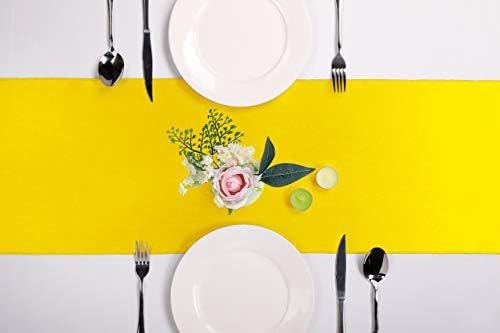 10-Pack Satin Table Runner Yellow 12 x 108 inches Long, Table Runners for Wedding, Birthday Parties, Banquets Decorations（10 Pack, 12x108 Inch, Yellow） - Image 2