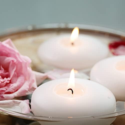 Tuyai Set of 48 Floating Candles, 3 inch White Burning Candles - Image 4