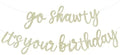 BEISHIDA Light Gold Go Shawty It's Your Birthday Banner - NO DIY - Hip Hop Theme Glitter Happy Birthday Banner - Pre-Strung - Black Rap Theme Happy Birthday Sign for Man Women birthday Party Supply by Beishida