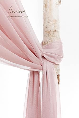 Floroom Wedding Arch Draping Fabric 2 Panels 20Ft Dusty Rose Chiffon Fabric Drapes Arbor Drapery Wedding Ceremony Reception Swag Decorations - Image 5