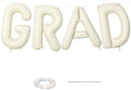 40 Inch Beige GRAD Balloons for Graduation Party Decorations, Large Cream White Sand Grad Balloons Letter, Ivory Alphabet Grad Banner Sign for Class of 2026 Congrats Grad Party Decor Supplies by Lingqiang