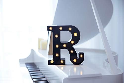 Foaky Black LED Marquee Number Lights Sign Light Up Marquee Number Lights Sign for Night Light Wedding Birthday Party Battery Powered Christmas Lamp Home Bar Decoration - Image 2