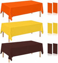 6 Pcs Thanksgiving Fall Disposable Plastic Tablecloth, 54 x 108 Inch by BCCSNNM