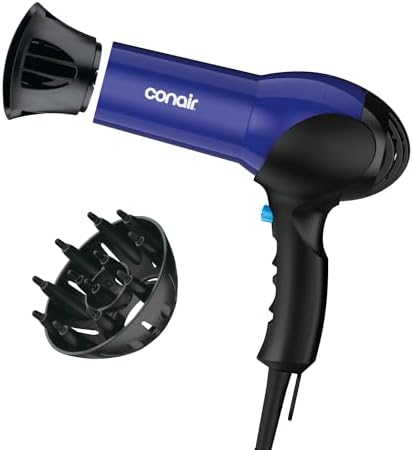 Conair Lightweight Hair Dryer, 1875W, Diffuser & Concentrator Attachments by conair