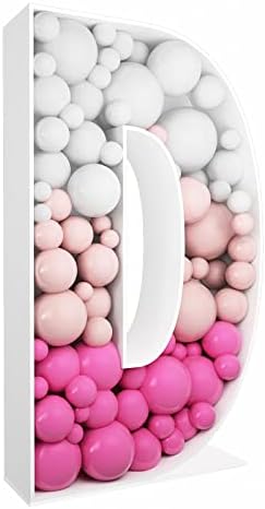 3FT DIY Mosaic Balloon Letter D Frame, Fillable Party Backdrop Decor by JW+Passion+-+Premium+Quality%2C+Made+With+Passion